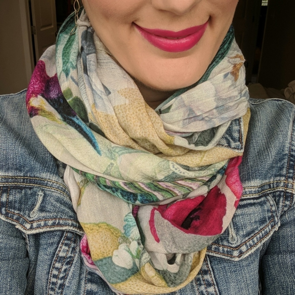 Anthropologie Hummingbird Scarf